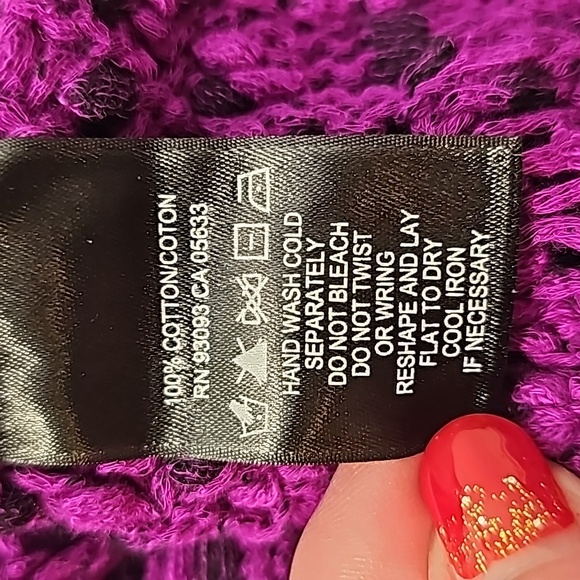 ZOZO Crochet Scoop Neck Sweater Vivid Magenta Size Large NWT - Picture 6 of 6